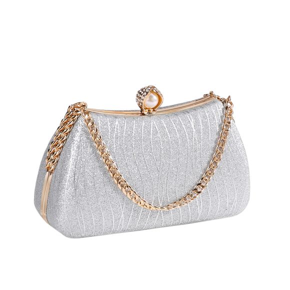 Frosted Glitter Clutch Purses Evening Bag mal Wedding Party :] - Picture 1 of 6